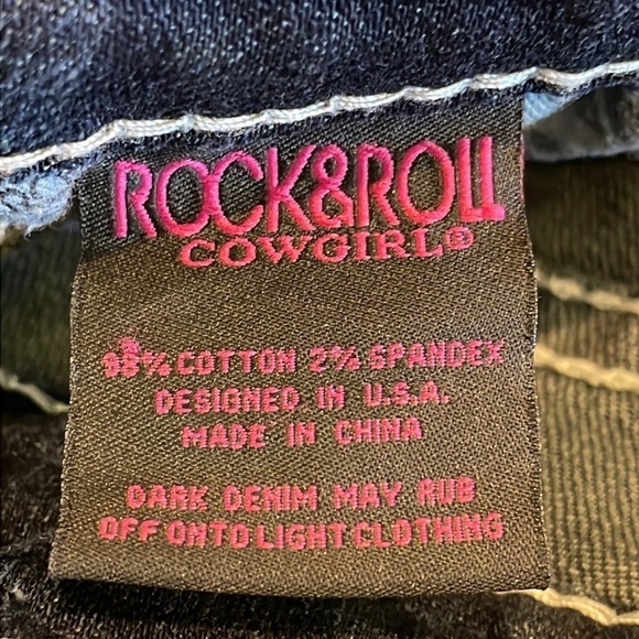 Rock & Roll Cowgirl Denim Rival Low Rise Skinny Jeans 28x32 - Picture 9 of 12